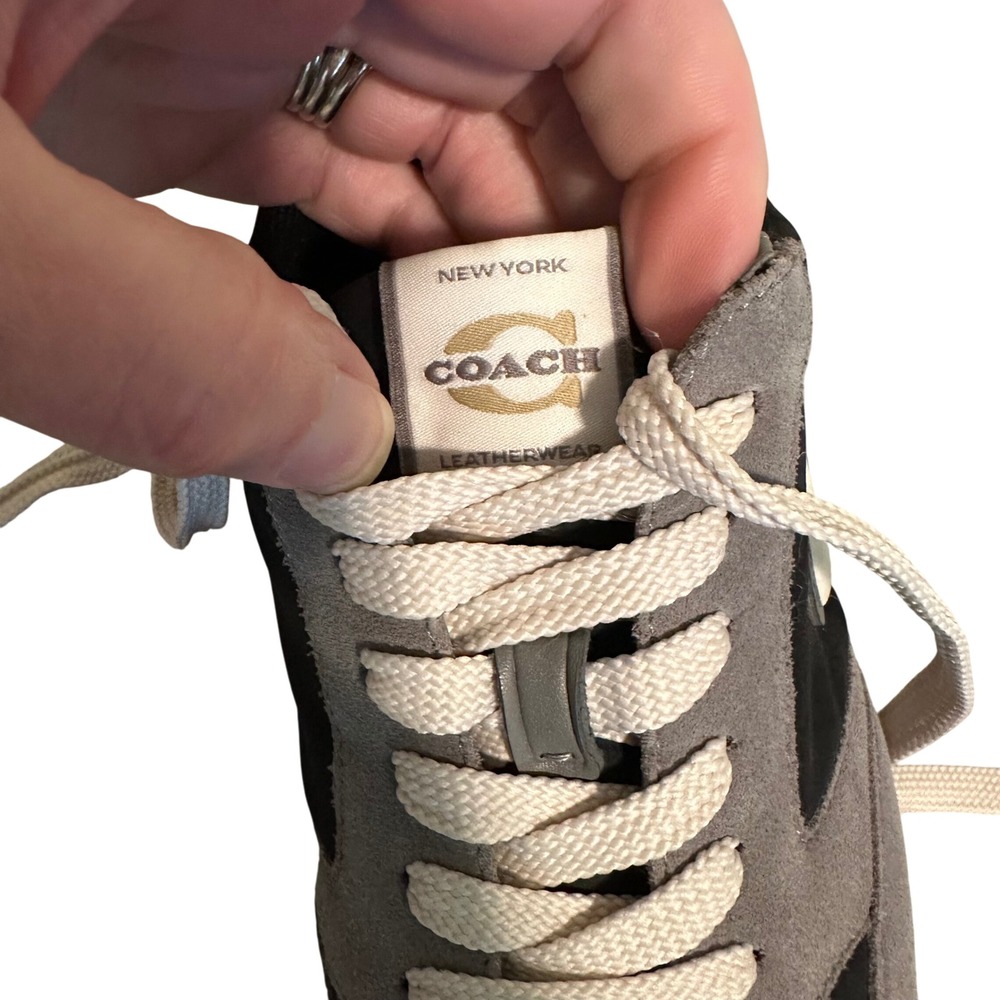 COACH Runner Non Tech Athletic Women Sneakers, Size 5.5 B Gray Black shoes - Picture 5 of 9